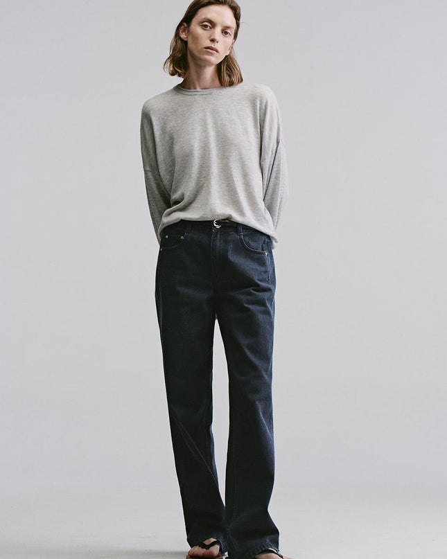 AND YOU Women's NYBODER Vintage Washed Denim Pants Vintage Navy