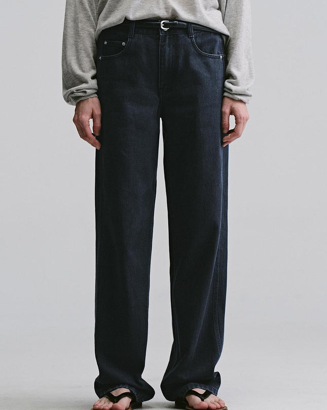 AND YOU Women's NYBODER Vintage Washed Denim Pants Vintage Navy