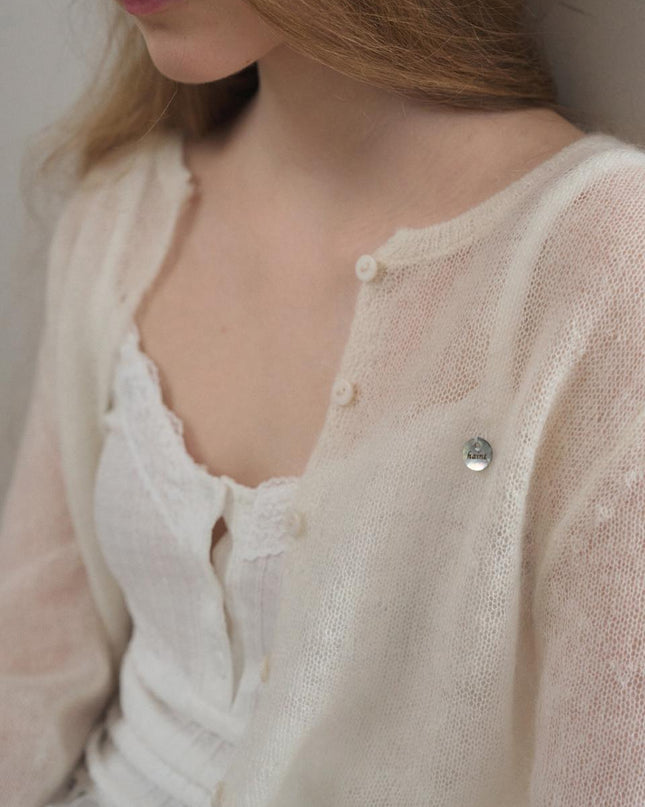 HAINT Women's Sheer Hairy Soft Cardigan