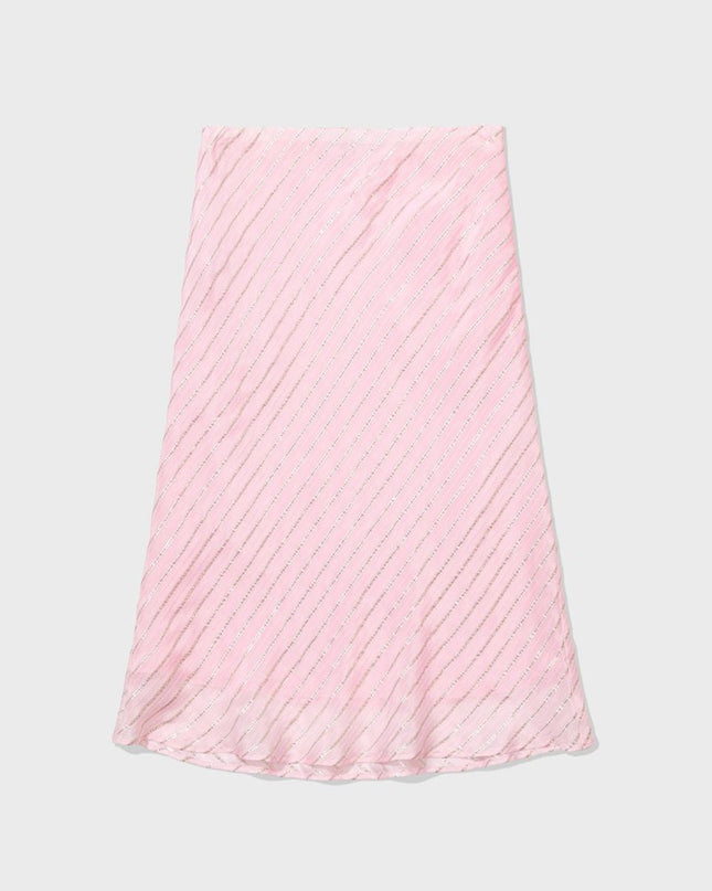 nuuanu Women's Koya Stripe Midi Skirt Pink 720910697