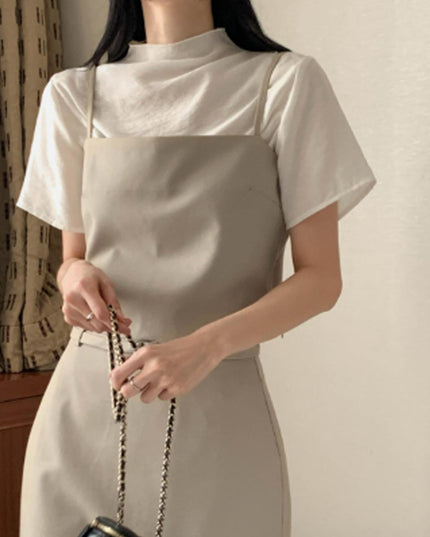 MORREST Women's Rally Sheer Half-Neck Blouse