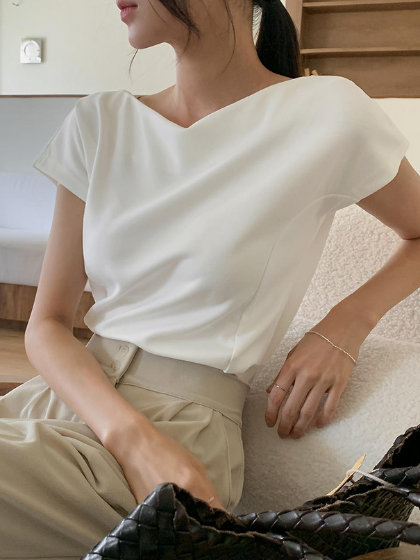 MORREST Women's Premium Refine Blouse T-Shirt