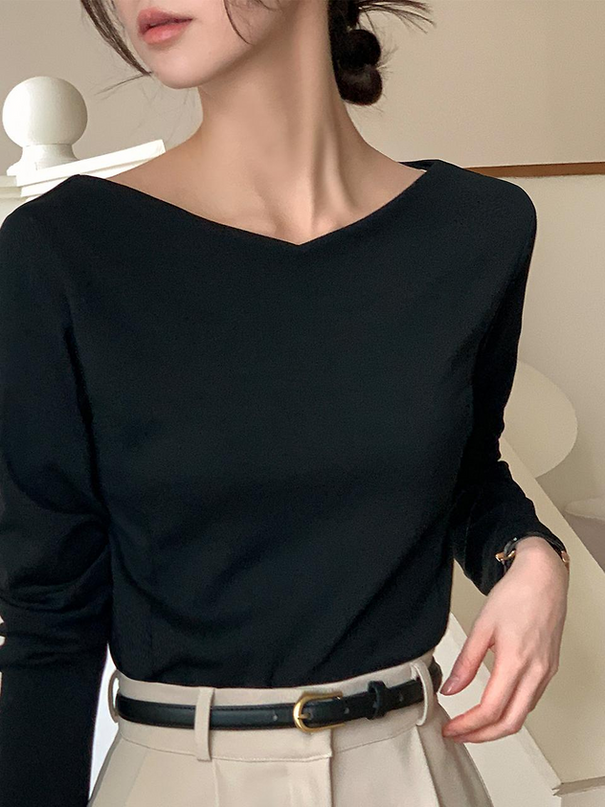 MORREST Women's Premium Refine Blouse T-Shirt