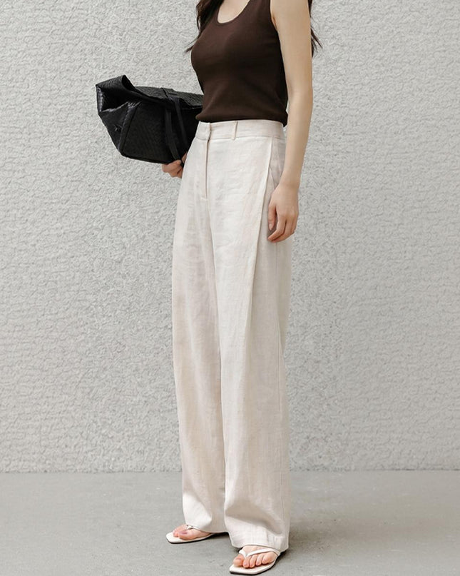 FRENCHCHIC Belle Epoque Women's Pintuck Wide Slacks