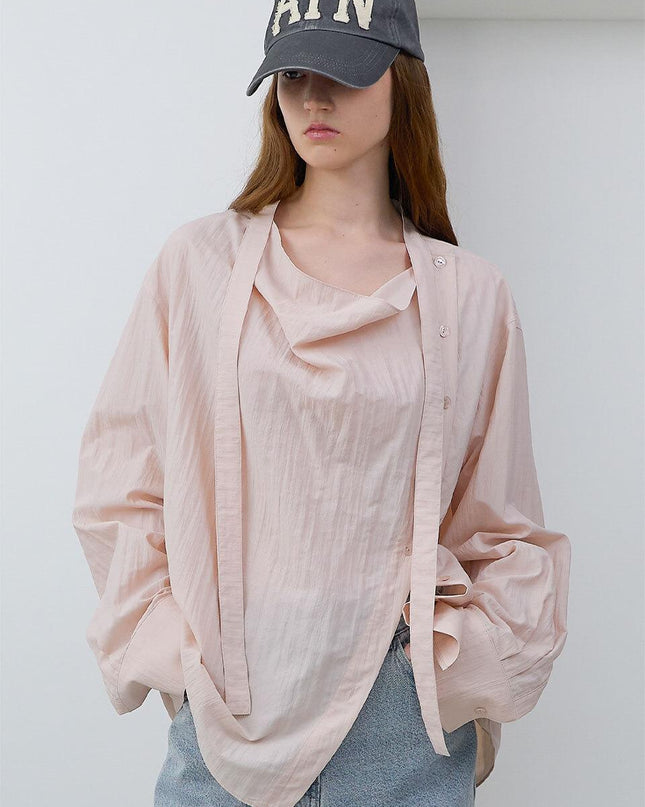 Atelier Nain Women's Asymmetric Tied Blouse