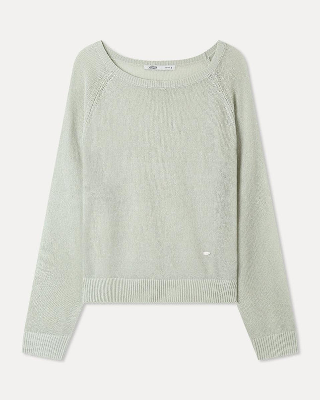 MIXXO Women's Linen Sheer Long-Sleeve Knit MIWKAG520T