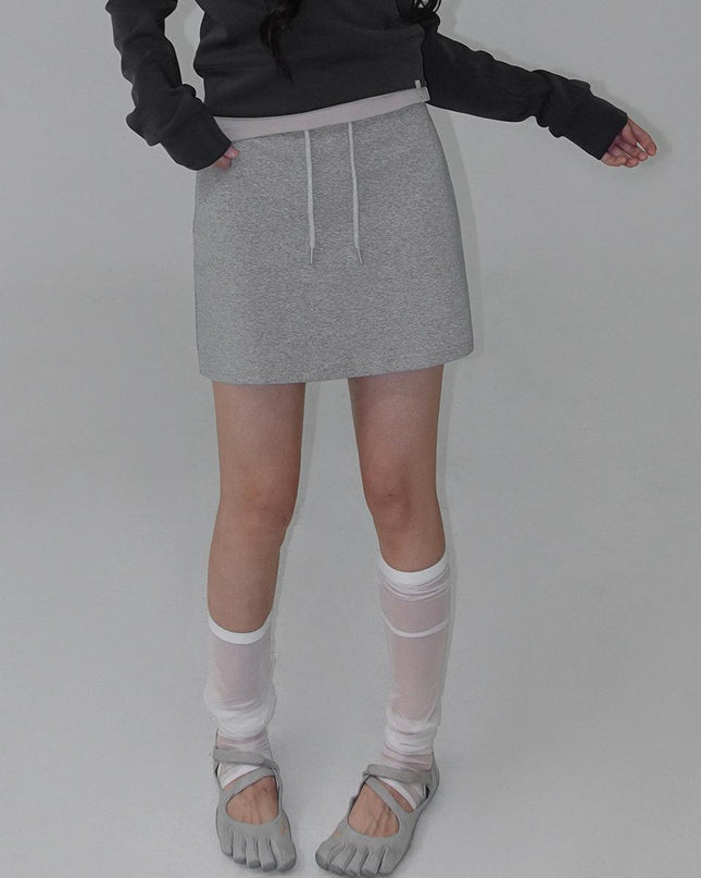 TWEE Women's Kellit Basic Banding Mini Skirt