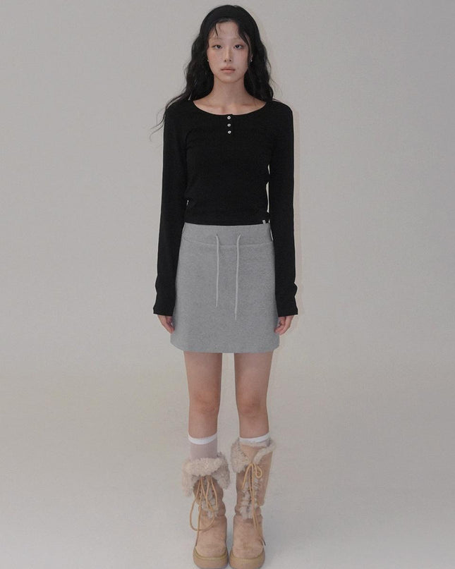 TWEE Women's Kellit Basic Banding Mini Skirt