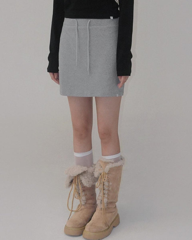 TWEE Women's Kellit Basic Banding Mini Skirt