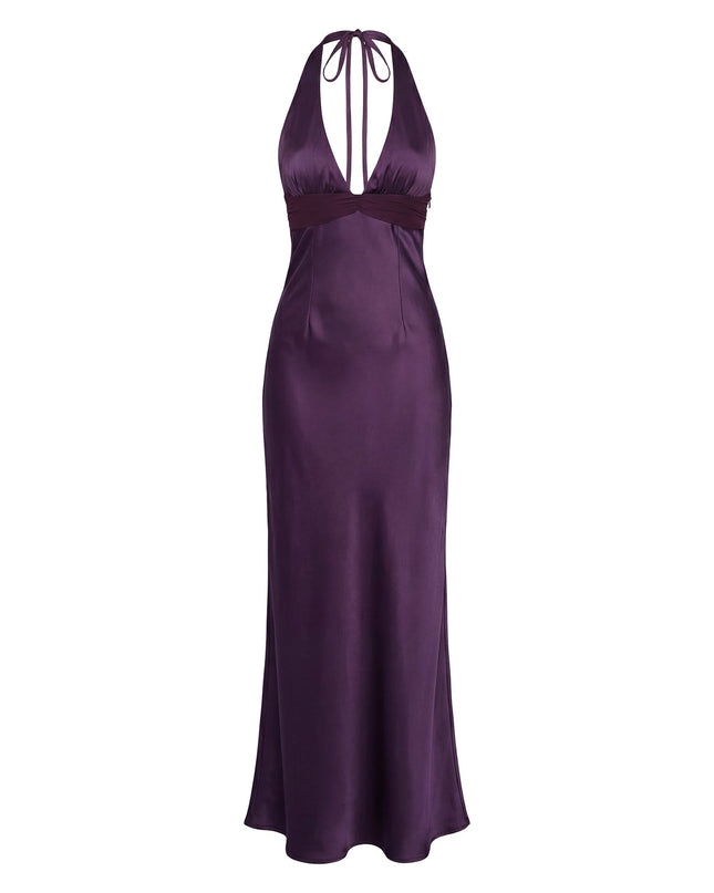Odyssa Halter Maxi Dress Purple
