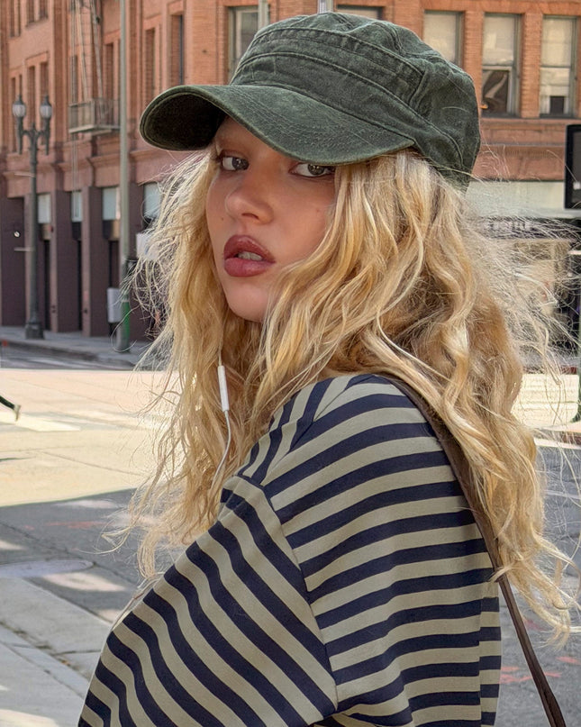 Odera Military Cap Washed Khaki