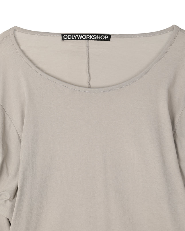 odlyworkshop Women's Layered Puff Sleeve Tee Light Brown