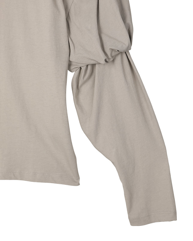 odlyworkshop Women's Layered Puff Sleeve Tee Light Brown